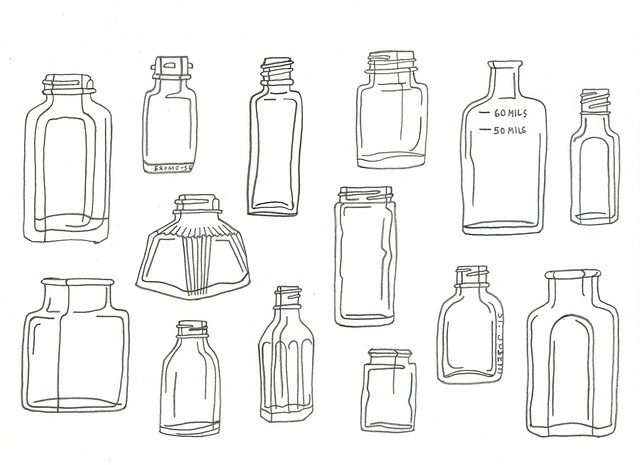bottle drawing with more detail