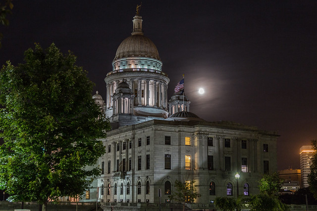 Super Moon Rhode Island State House