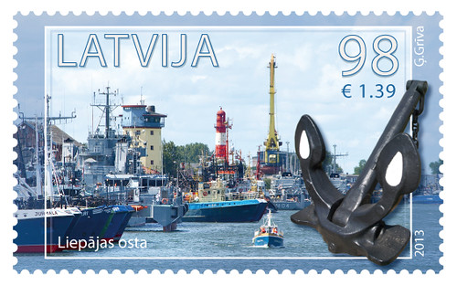 "Latvijas Pasts" papildina pastmarku sēriju "Latvijas ostas"