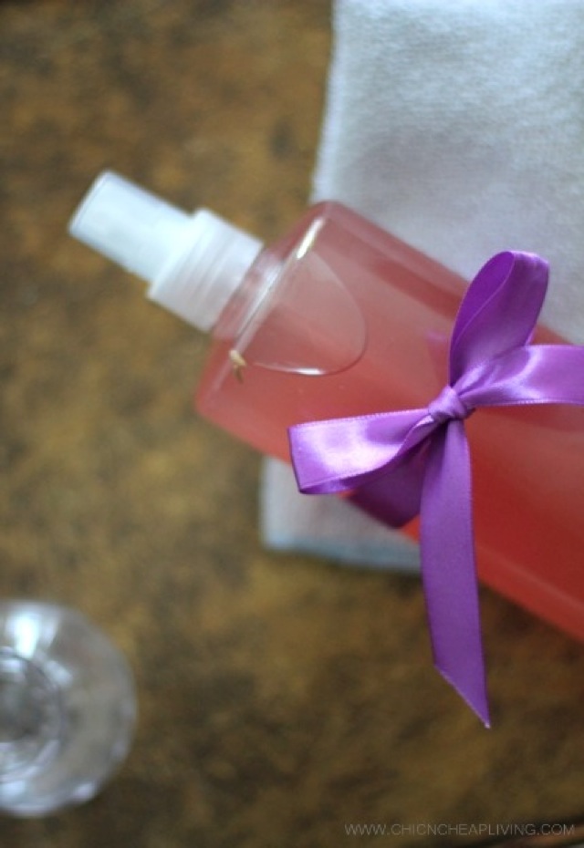 Lavender house hold cleaner with cloth by Chic n Cheap Living