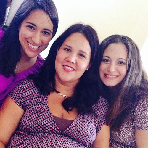 #regram from @stephcleves -- me, @carolina414 & @stephcleves at Carol's baby shower.