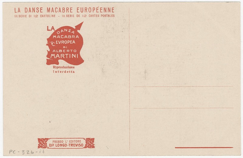 Alberto Martini - Danza Macabre Europea (backside of postcard)