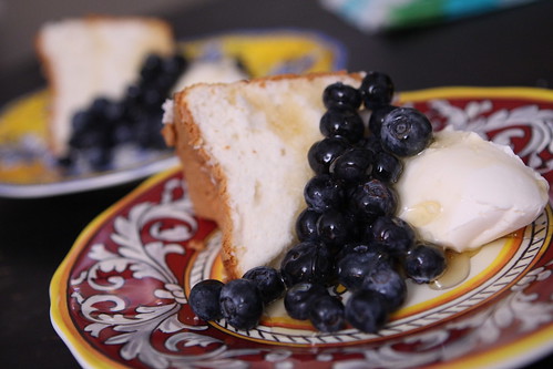 Blueberries and Angel Food Cake with Mascarpone