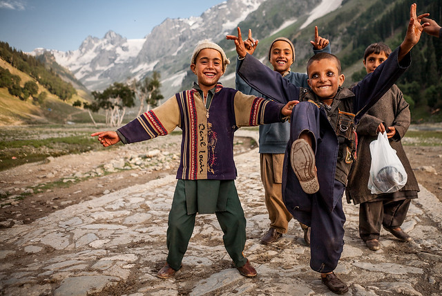 Gujjar kids from Rajouri district, Sonmarg, Kashmir, India