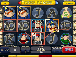 free Cops and Bandits free spins locked wild