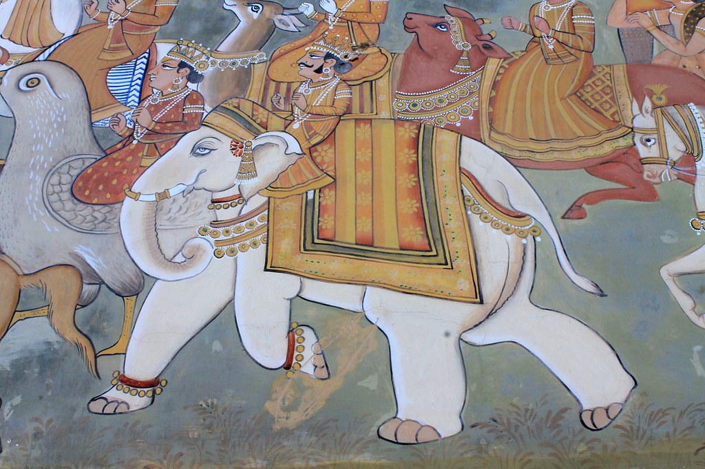 Art, elephants, colour, India