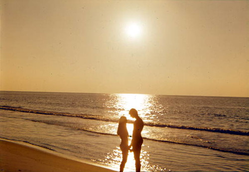 Couple on the beach at sunset: Fort Walton Beach, Florida