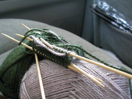 Knitting in the car