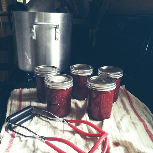 I can't stop. #canning #strawberryrhubarbjam