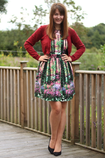 OOTD, outfit of the day, uk style blog, cropped cardigan, primark dress, asos heels