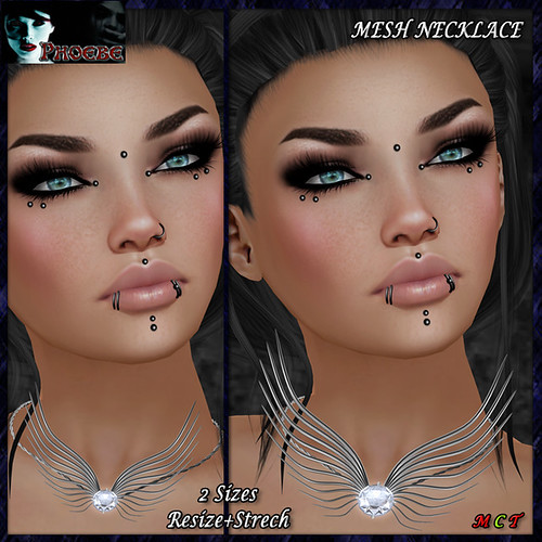 [NEW RELEASE ON SALE!] *P* MESH Angel Necklaces ~Silver~