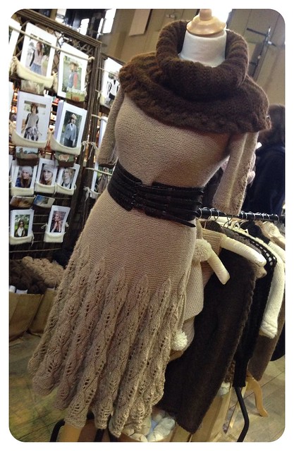 A stunning knitted dress by Alpaca Purl at Unravel 2014