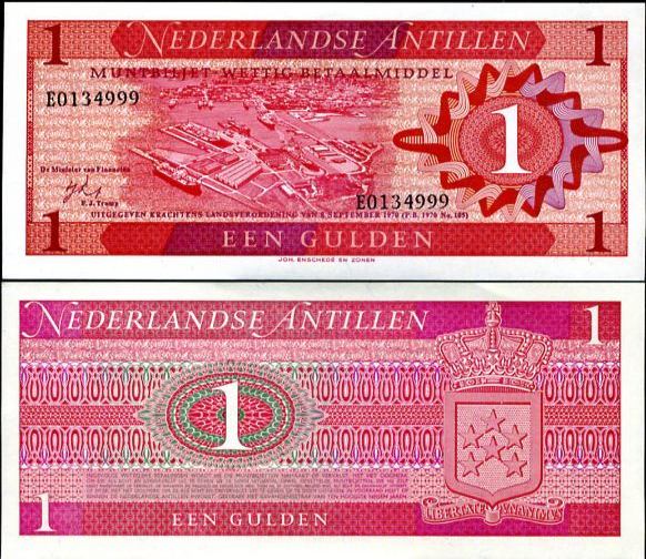 1 Gulden Holandské Antily 1970, Pick 20