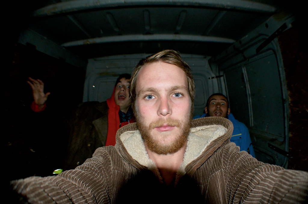 Hitchhiking in the Back of a Van
