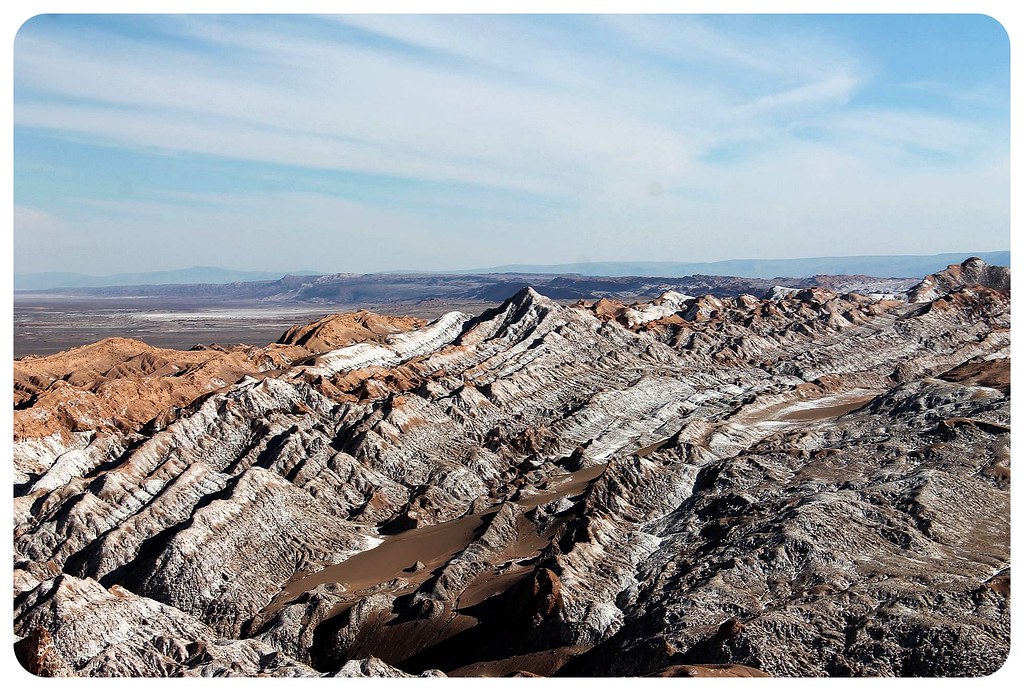 valle de la luna atacama desert saline landscape chile