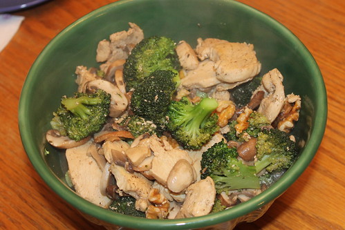 Chicken with Mushrooms and Broccoli