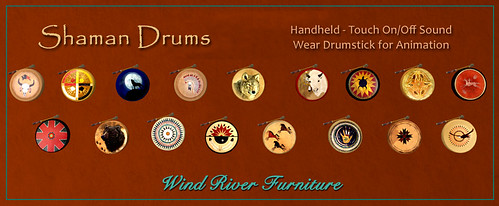 Shaman Drums - handheld with sound & animation by Teal Freenote