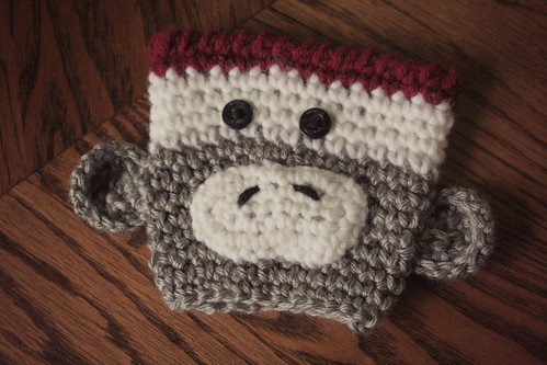 sock monkey cozy