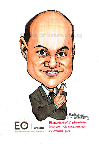 Mr Chng Hock Huat caricature for EO Singapore