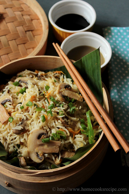 Mushroom veg fried rice
