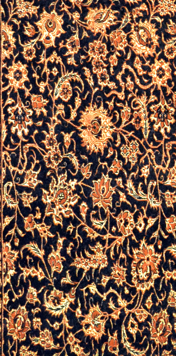 Tabriz Black & Gold Fine Persian Area Rug