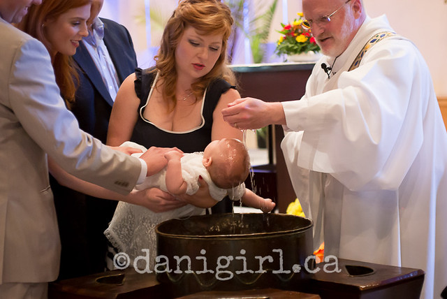 photo of a baby's christening