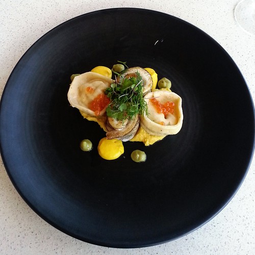 Whiting and salmon tortellini