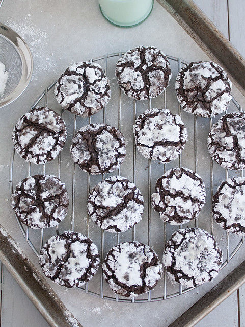 Triple-Chocolate Crinkle Cookies