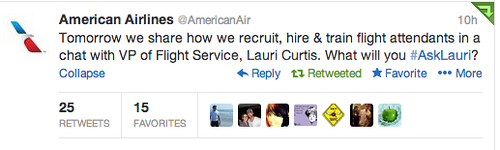 American Airlines Twitter Chat