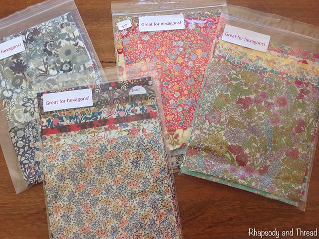 5" square Liberty of London charm packs from Amitie Fabrics