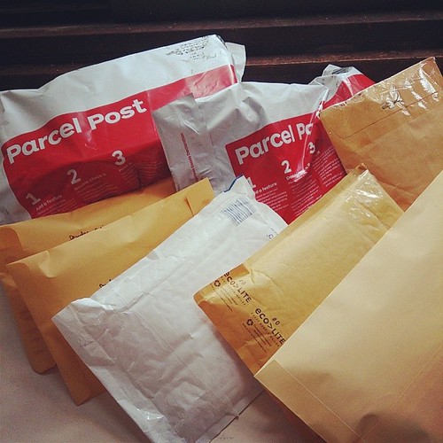 Whew! Packages by the not-quite dozen from the #greataussiedestash are going out!