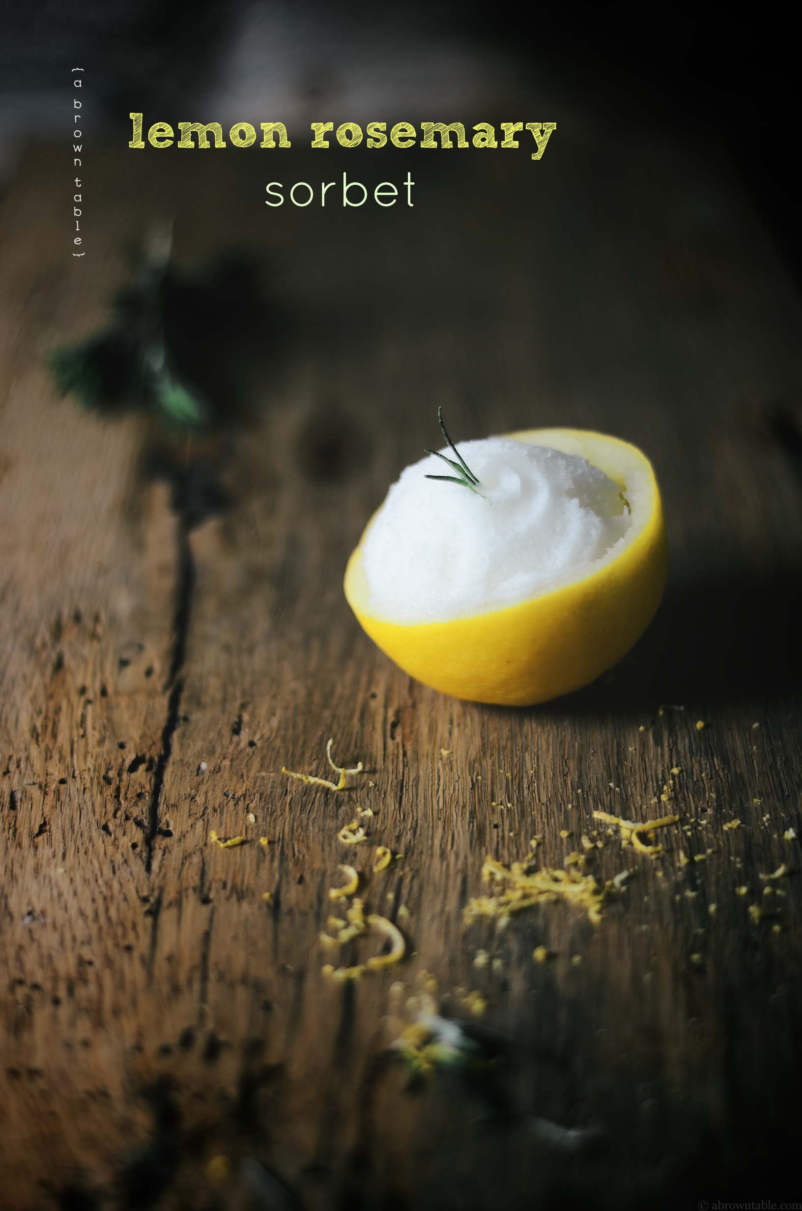 lemon rosemary sorbet