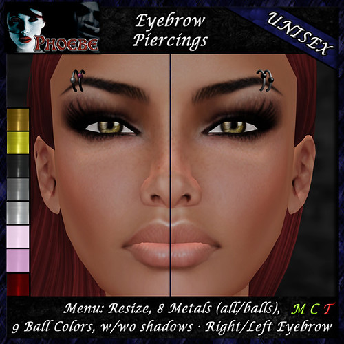 *P* Unisex Eyebrow Piercings A1 ~8 Metals-9 Colors~