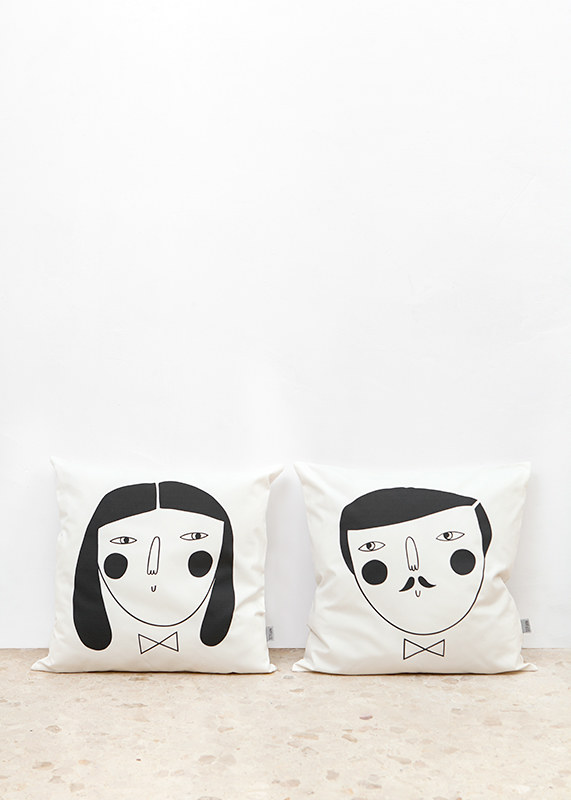 Faces cushions by Depeapa