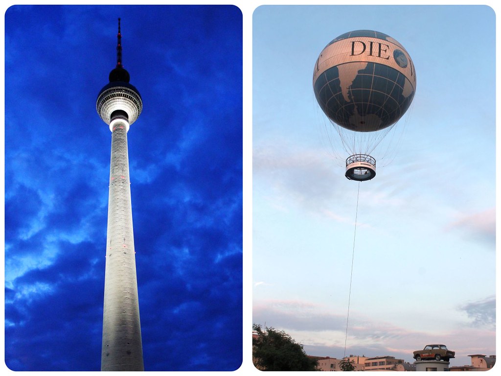 Berlin from above TV Tower Welt Hot Air Balloon