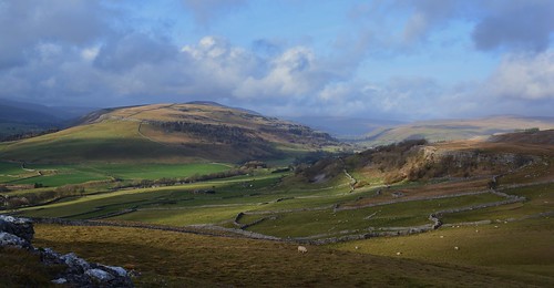 View across upper Wharfedale towards Kettlewell