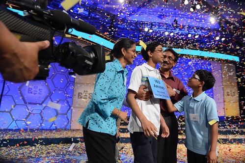 Champion Arvind Mahankali and family