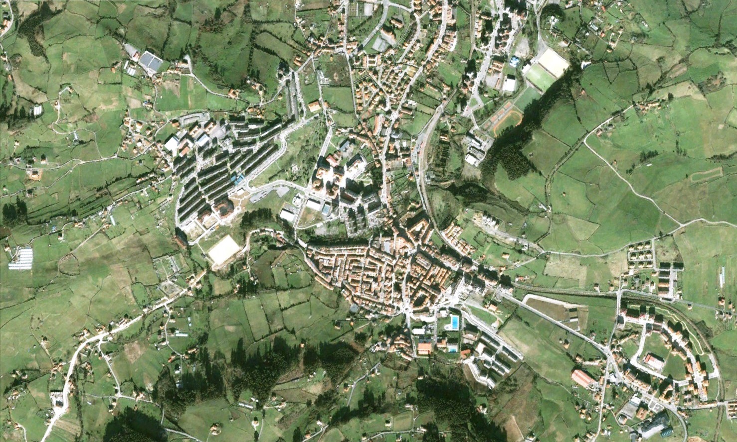 antes, urbanismo, foto aérea, desastre, urbanístico, planeamiento, urbano, construcción, Avilés, Asturias