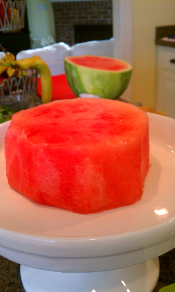 base for watermelon birthday cake