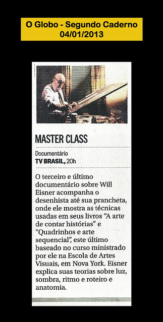 "Master Class" - O Globo - 04/01/2013O_globo-2caderno-04-01-2013