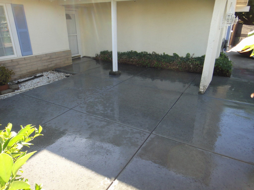 Salt Finish Front Yard Patio In Vacaville