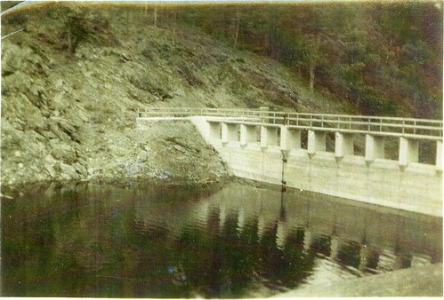 The lake side of the dam in 1938