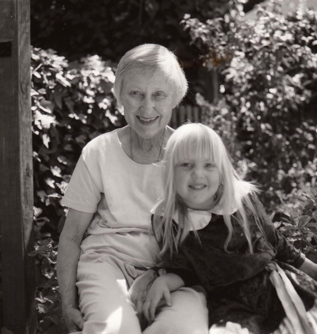 Sonya and Grandma (Virginia Mann), scanned 12/24/2013