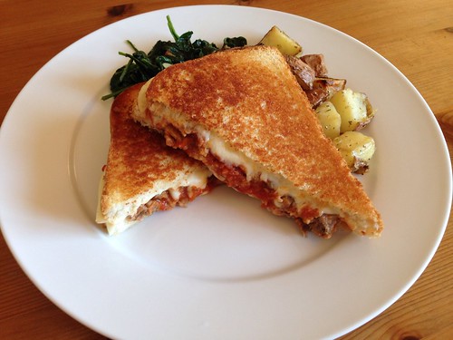 Meatball grilled cheese