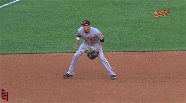 Manny Machado makes a diving stop and hard throw to catch Torii Hunter