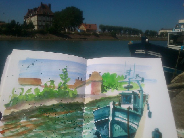 Normandy Holidays Homework #4 - Trouville fishboat and harbour