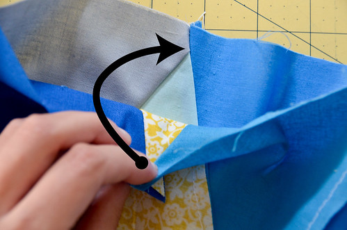 Step 13: Lay Your First & Second Row Right Sides Facing