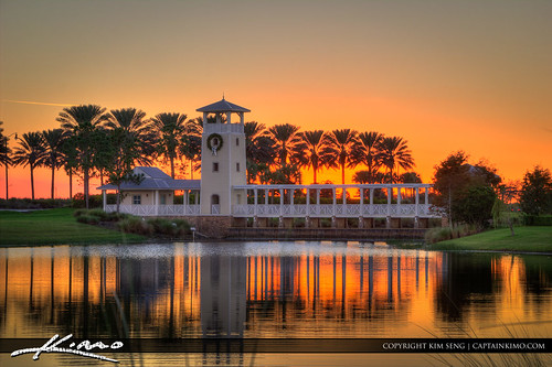 Sunset at the Tradition in Port St Lucie Florida by Captain Kimo