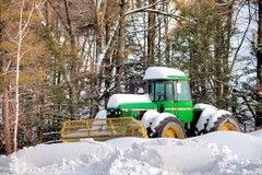 Tractors in the Snow