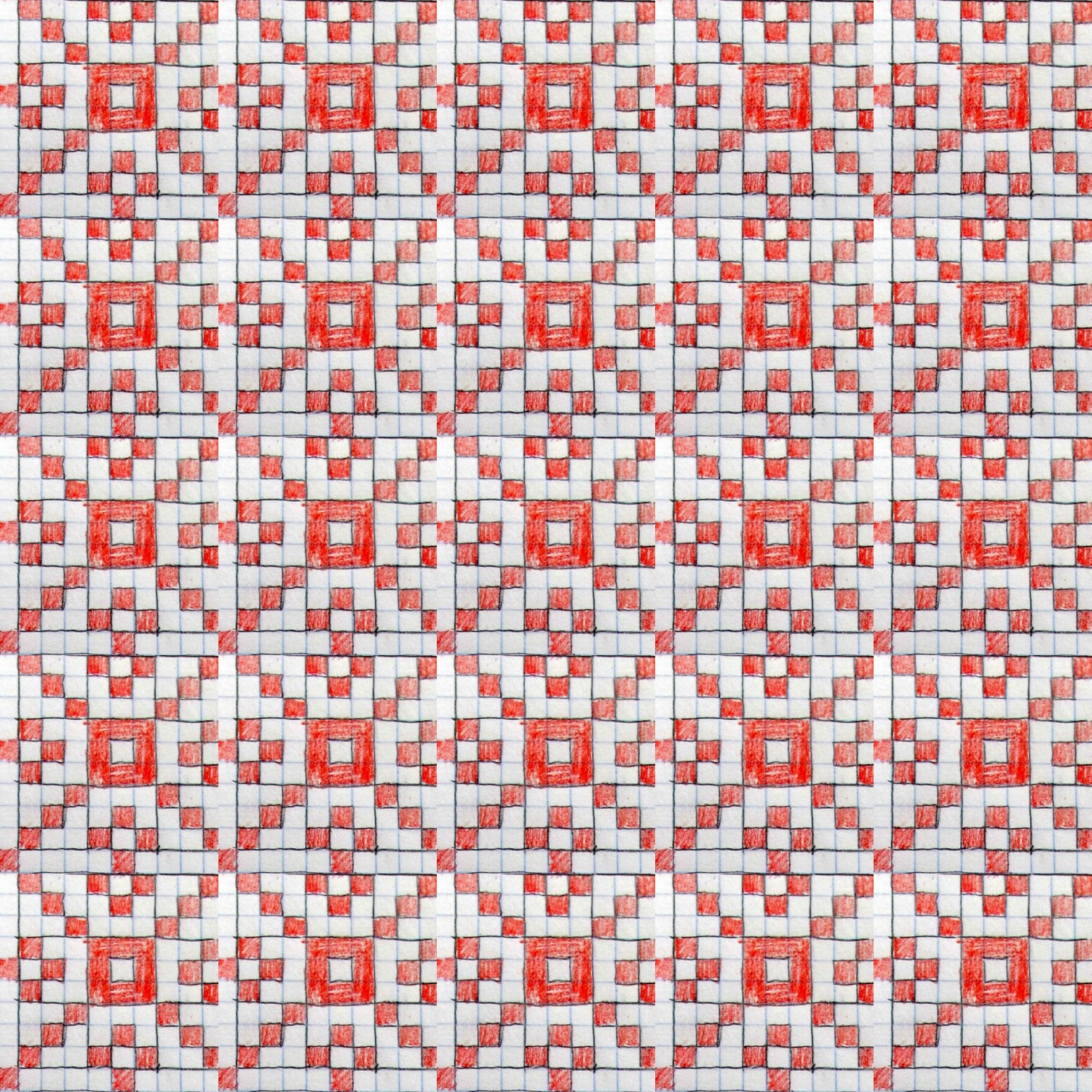 Red and White quilt